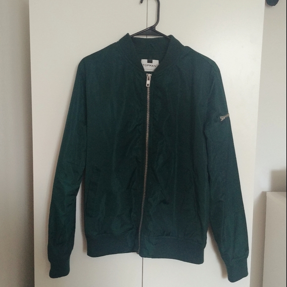 TOPMAN Bomber Jacket (forest green) - Picture 2 of 5